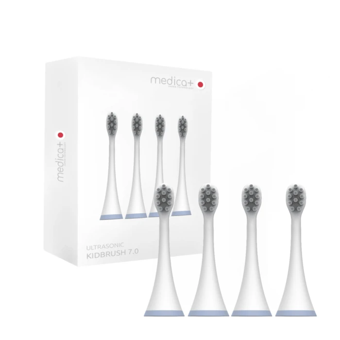 Насадки для звуковой зубной щетки MEDICA+ KidsBrush 7.0 blue (4шт) (Japan)