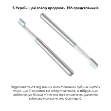 Отбеливающая звуковая зубная щетка MEDICA+ Lux 10ХN Aluminum Portable Silver (Japan)
