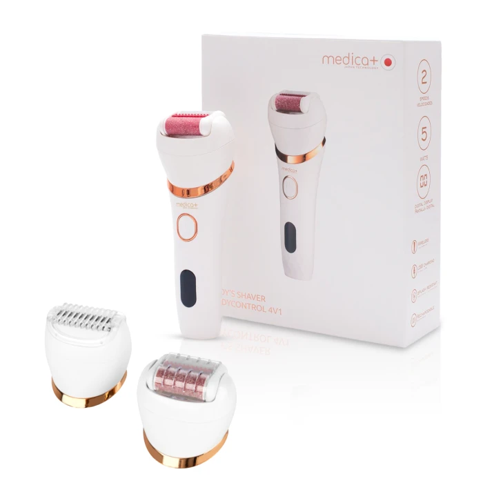 Электрическая роликовая пилка-пемза 4в1 MEDICA+ BodyControl 4v1 + Насадки (2 шт) (Japan)