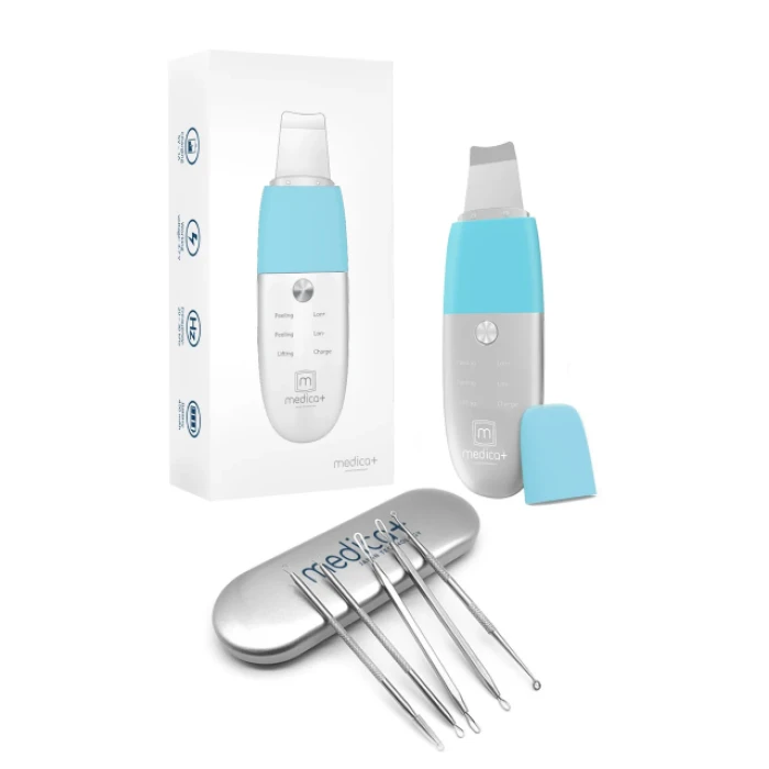 Ультразвуковой скраббер для лица MEDICA+ Vibroskin 8.0 + инструмент для чистки лица (Japan)