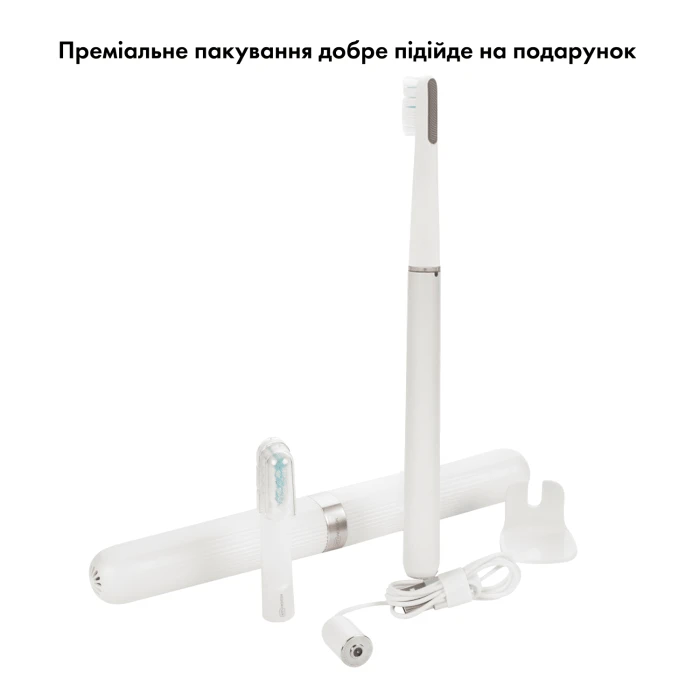 Отбеливающая звуковая зубная щетка MEDICA+ Lux 10ХN Aluminum Portable Silver (Japan)
