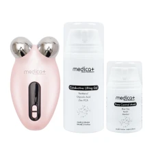 Набор Микротоковый лифтинг Skin Lifting 6.0 pink + Токопроводящий гель Conductive Lifting Gel + Разуживающая маска для лица Pore Control Mask (Japan)