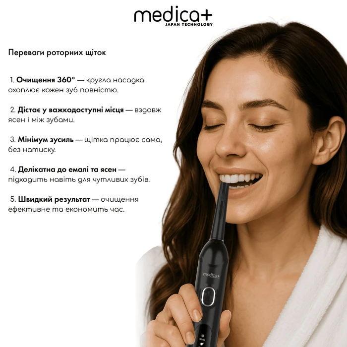 Электрическая зубная щетка MEDICA+ ProBrush XO Сарбон Soft Touch (Black) (Japan)