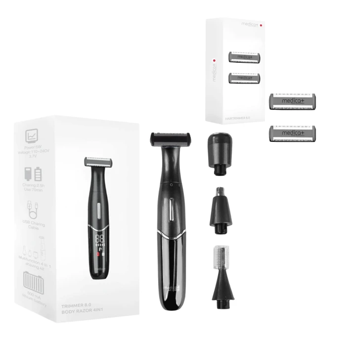 Триммер Электростанок 4в1 MEDICA+ Trimmer 8.0 + Насадки (2 шт) (Japan)