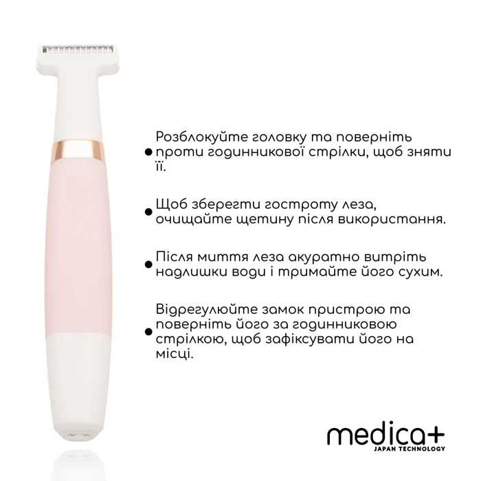 Набір Триммер Електростанок 5в1 MEDICA+ G-Trimmer 5v1 + Флюїд після епіляції MEDICA+ Fluid after epilation (Japan)