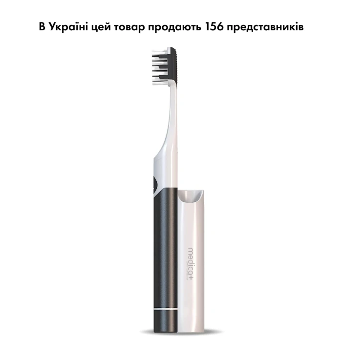 Звуковая зубная щетка MEDICA+ ProBrush 7.0 Compact Black + Насадки (4 шт) (Japan)