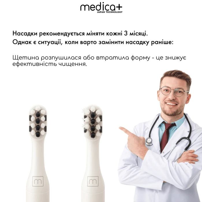 Звуковая зубная щетка MEDICA+ ProBrush 7.0 Compact Black + Насадки (4 шт) (Japan)