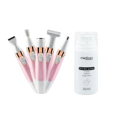 Набор Триммер Электростанок 5в1 MEDICA+ G-Trimmer 5v1 + Флюид после эпиляции MEDICA+ Fluid after epilation (Japan)