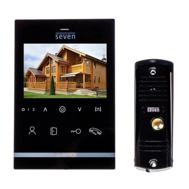 Комплект видеодомофона SEVEN DP-7542 Black