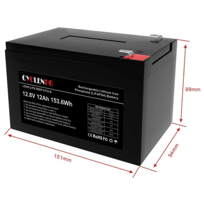 Аккумуляторная батарея Cyclen 12.8V 12AH LiFePo4 (44-00076)