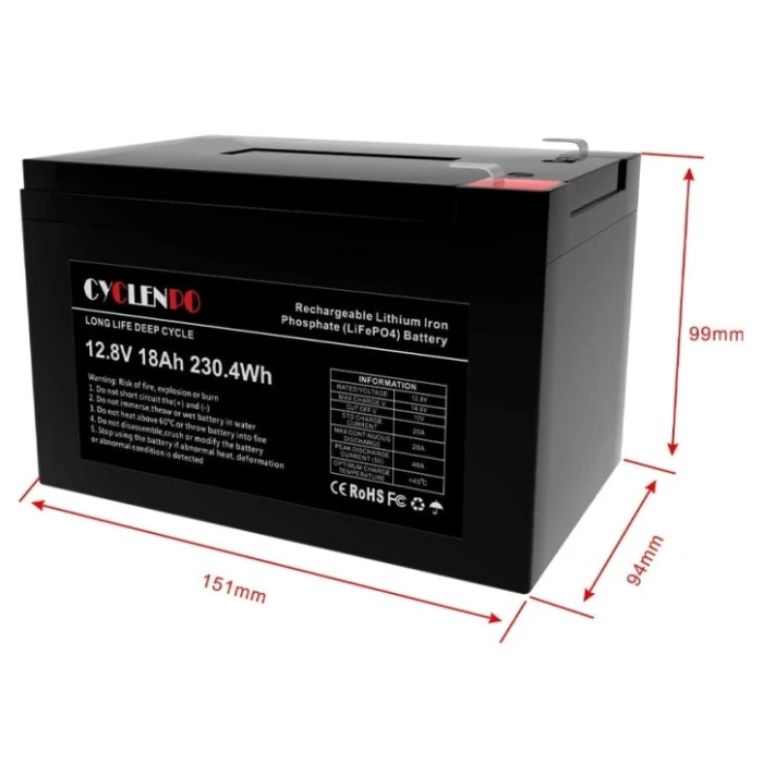 Аккумуляторная батарея Cyclen 12.8V 18AH LiFePo4 (44-00077)