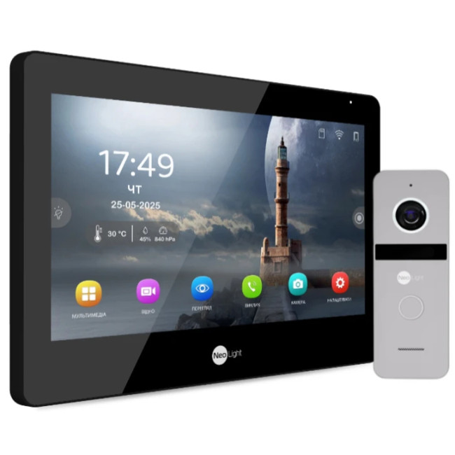 Комплект відеодомофону Neolight Mezzo Hybrid HD Kit (Mezzo Hybrid + Solo FHD) B/Silver