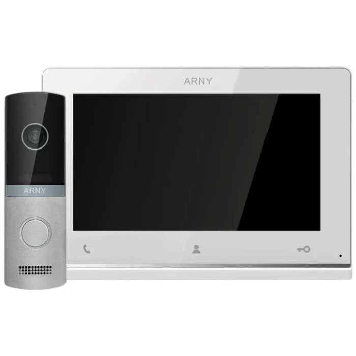 Комплект відеодомофону Arny AVD-7121 White/Silver