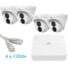 Комплект відеоспостереження Uniview IP 4TURRET