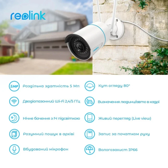 IP-видеокамера Reolink W320 White (RLC-510WA)