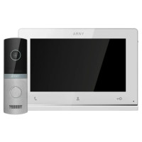 Комплект відеодомофону Arny AVD-7123 White/Silver