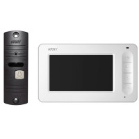 Комплект відеодомофона Arny AVD-4005 White/Dark brown