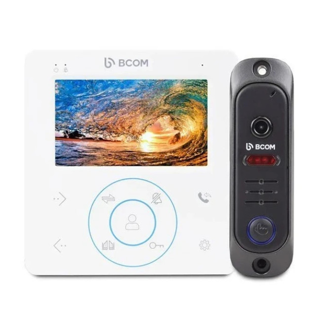 Комплект відеодомофону BCOM BD-480M Kit White (240556)