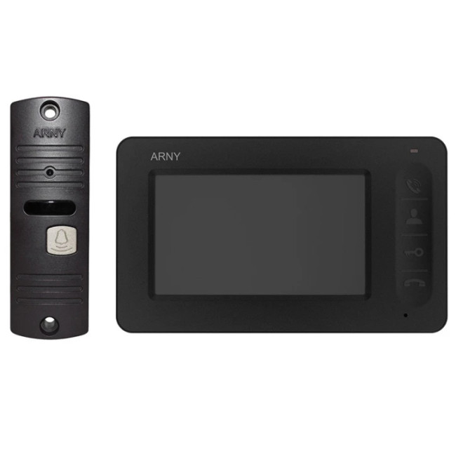 Комплект відеодомофону Arny AVD-4005 Black/Dark brown