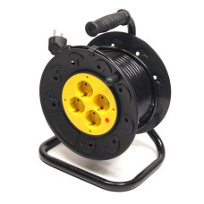 Удлинитель на катушке PowerPlant 25 м, 3x1.5мм2, 10А, 4 розетки (JY-2002/25) PowerPlant 8945