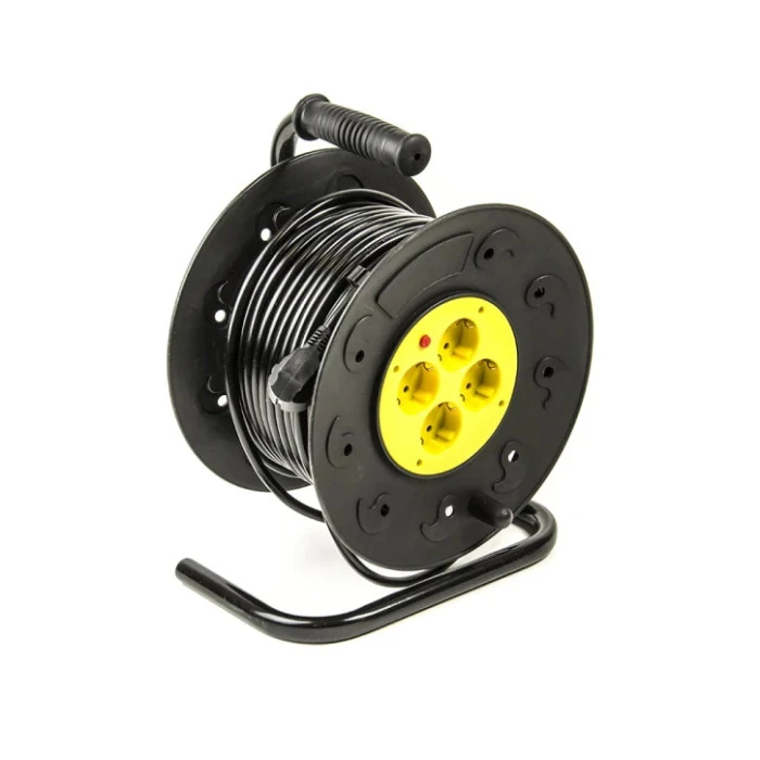 Удлинитель на катушке PowerPlant 20 м, 3x1.5мм2, 10А, 4 розетки, морозостойкий (JY-2002/20) PowerPlant 8944