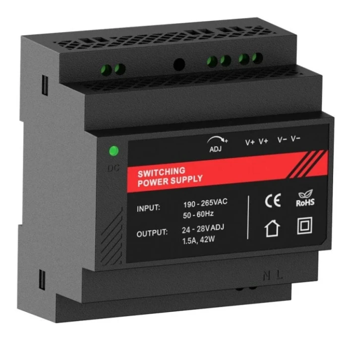 Джерело безперебійного живлення Kraft PSU-24015DIN(P) 24V з кріпленням на DIN-рейку (43-00111)