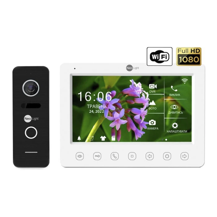 Комплект видеодомофона Neolight NeoKIT HD WiFi Black