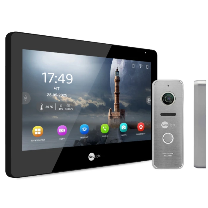 Комплект видеодомофона Neolight Mezzo Hybrid HD Kit (Mezzo Hybrid + Prime FHD) B/Silver