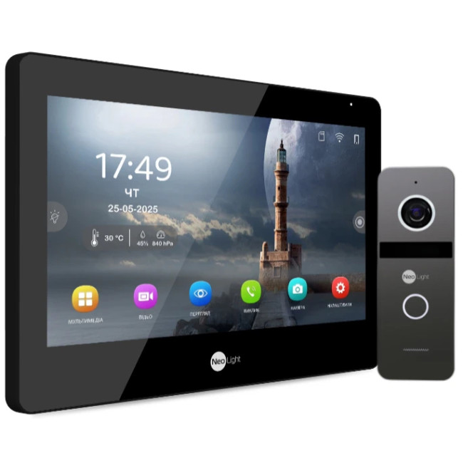 Комплект видеодомофона Neolight Mezzo Hybrid HD Kit (Mezzo Hybrid + Solo FHD) B/Graphite