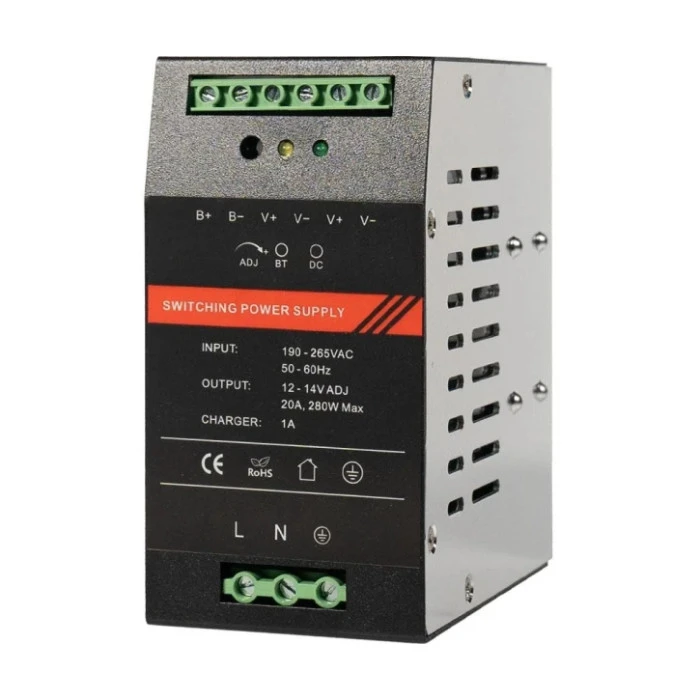 Джерело безперебійного живлення Kraft PSU-1220DIN з кріпленням на DIN-рейку (43-00110)