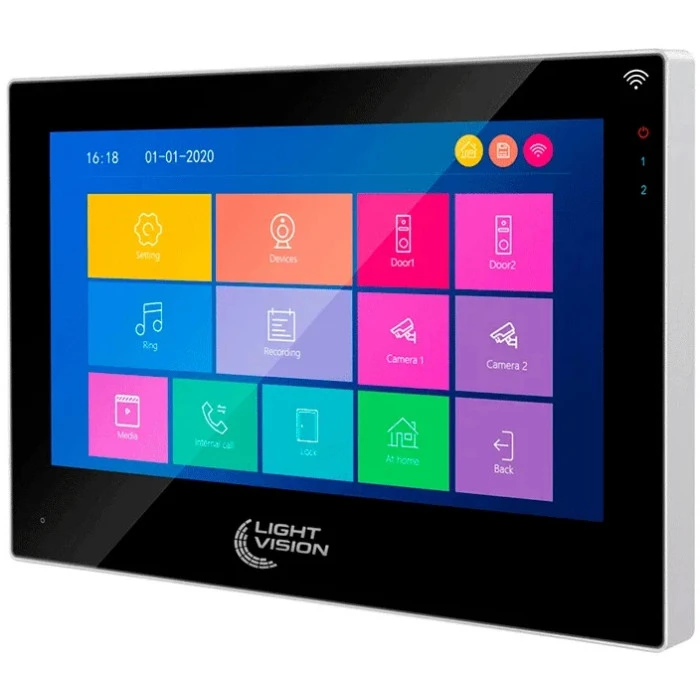 Видеодомофон Light Vision 7″ WiFi Tuya SINGAPORE FHD Black (82-00231)