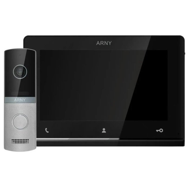 Комплект видеодомофона Arny AVD-7121 Black/Silver