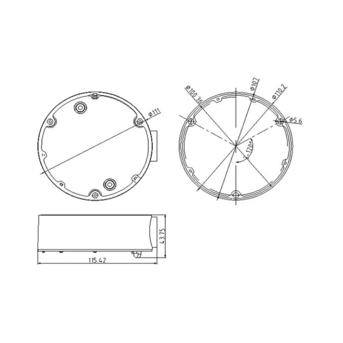 Коробка Hikvision DS-1280ZJ-DM18 White