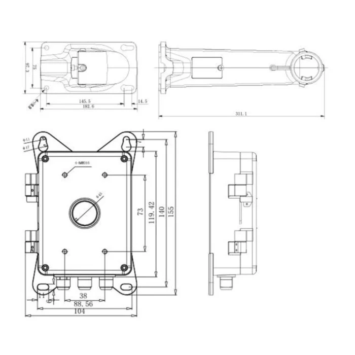 Кронштейн Hikvision DS-1602ZJ-BOX Hikvision 1887