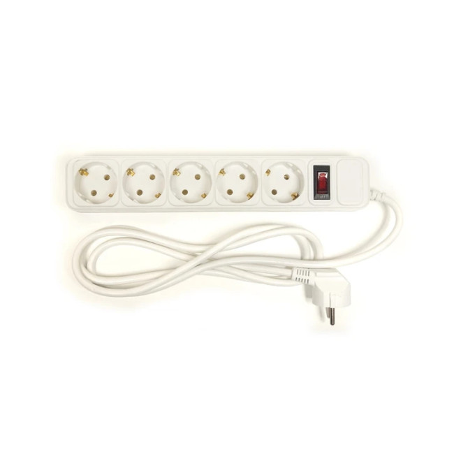 Сетевой фильтр PowerPlant 1.8 м, 3x1.5мм2, 10А, 5 розеток (JY-1056/1.8) PowerPlant 8951