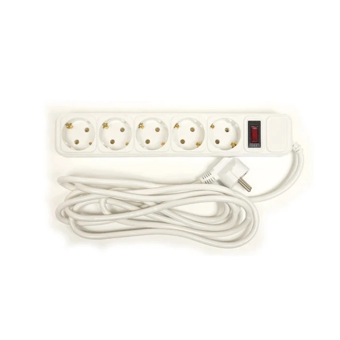 Мережевий фільтр PowerPlant 3 м, 3x1.5мм2, 10А, 5 розеток (JY-1056/3) PowerPlant 8953