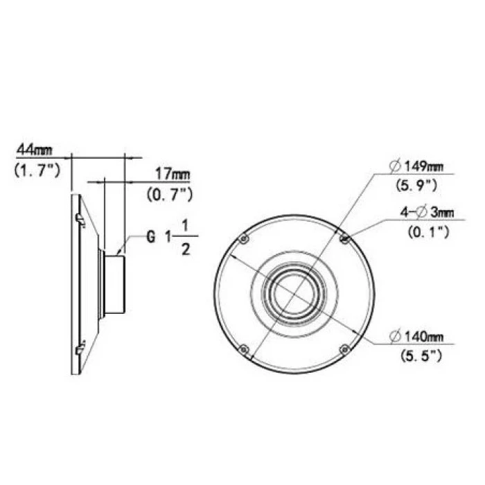Монтажный адаптер для камеры Uniview TR-UF45-H-IN