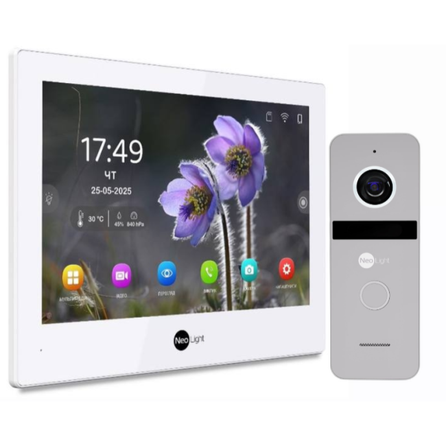 Комплект видеодомофона Neolight Alpha Hybrid HD Kit (Alpha Hybrid + Solo FHD) Silver