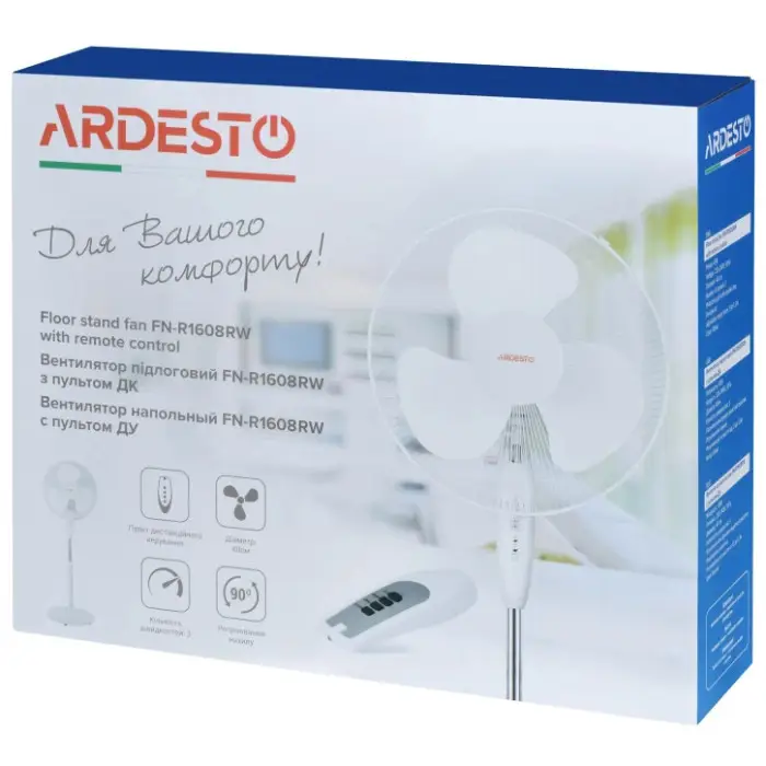 Вентилятор Ardesto FN-R1608RW