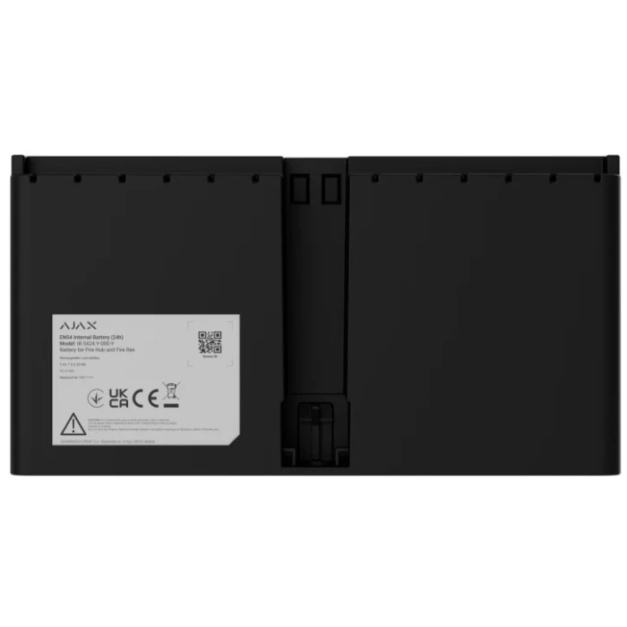 Перезаряженная Li-ion батарея для установки в EN54 Fire Hub или EN54 Fire ReX Ajax EN54 Internal Battery (24h) Black (127877.316.BL)