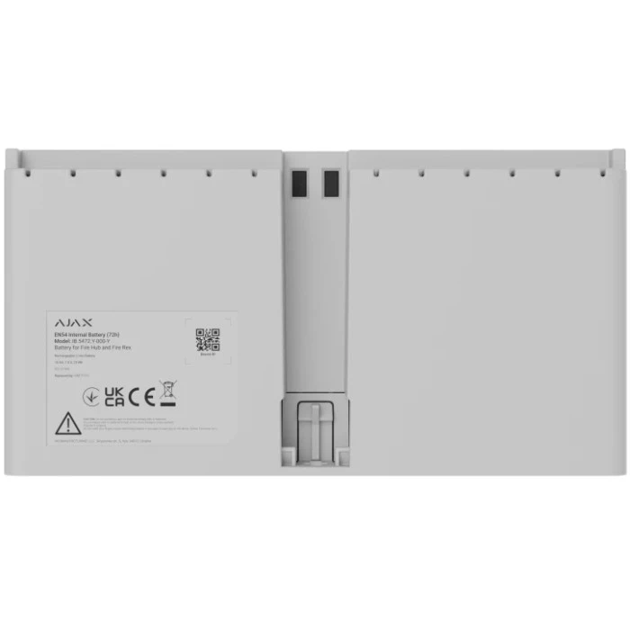 Перезаряженная Li-ion батарея для установки в EN54 Fire Hub или EN54 Fire ReX Ajax EN54 Internal Battery (72h) White (127878.324.WH)