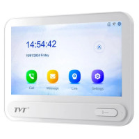 IP видеодомофон TVT TD-E2137-PE/TP/WF White (82-00407)