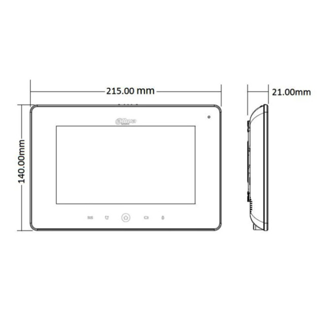 IP видеодомофон Dahua DHI-VTH5221DW-S2 White