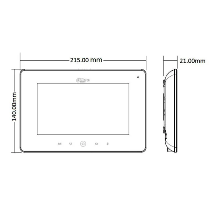 IP видеодомофон Dahua DHI-VTH5221DW-S2 White