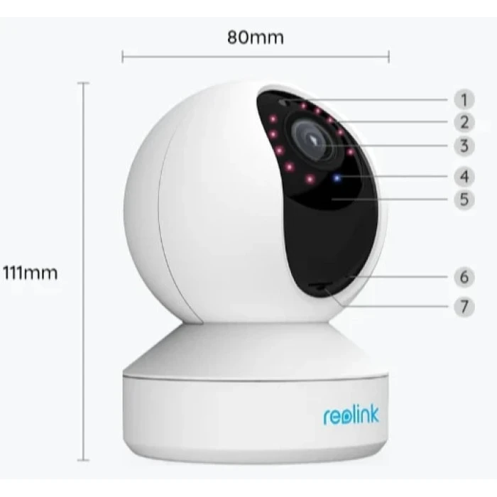 IP камера видеонаблюдения Reolink E Series E340 поворотная 5Мп White (E1 Zoom)
