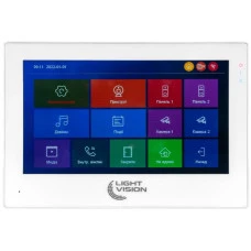 Видеодомофон Light Vision 7″ WiFi Tuya SINGAPORE FHD White (82-00230)
