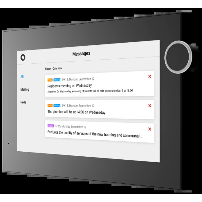 IP видеодомофон Bas-IP AZ-07L Black (AZ-07L_B)