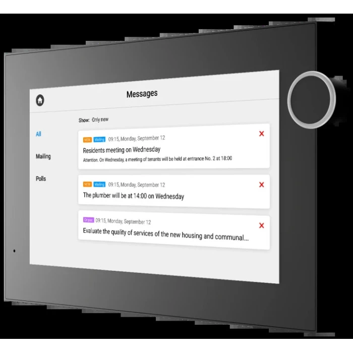 IP видеодомофон Bas-IP AZ-07L Black (AZ-07L_B)