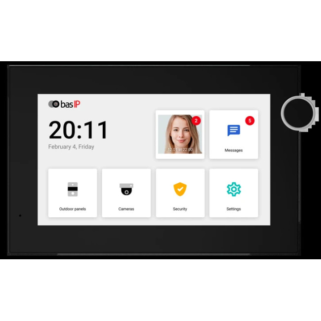 IP видеодомофон Bas-IP AZ-07L Black (AZ-07L_B)