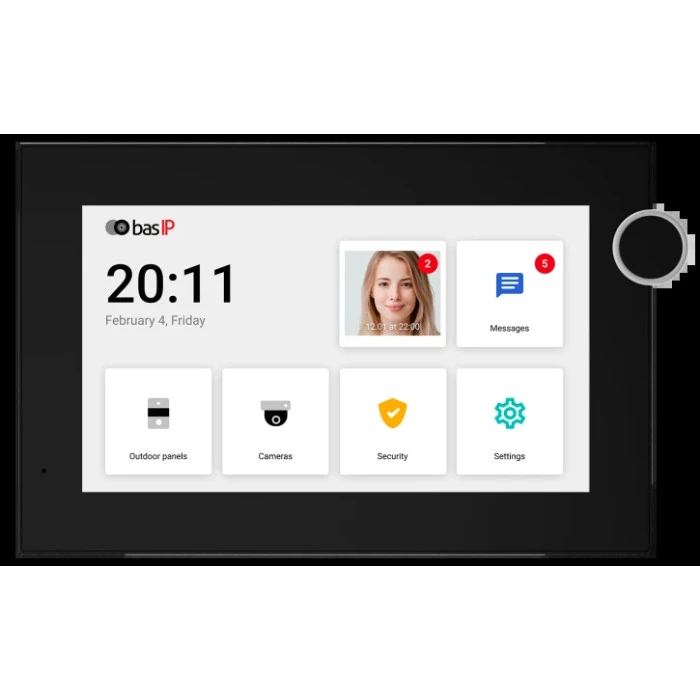 IP видеодомофон Bas-IP AZ-07L Black (AZ-07L_B)